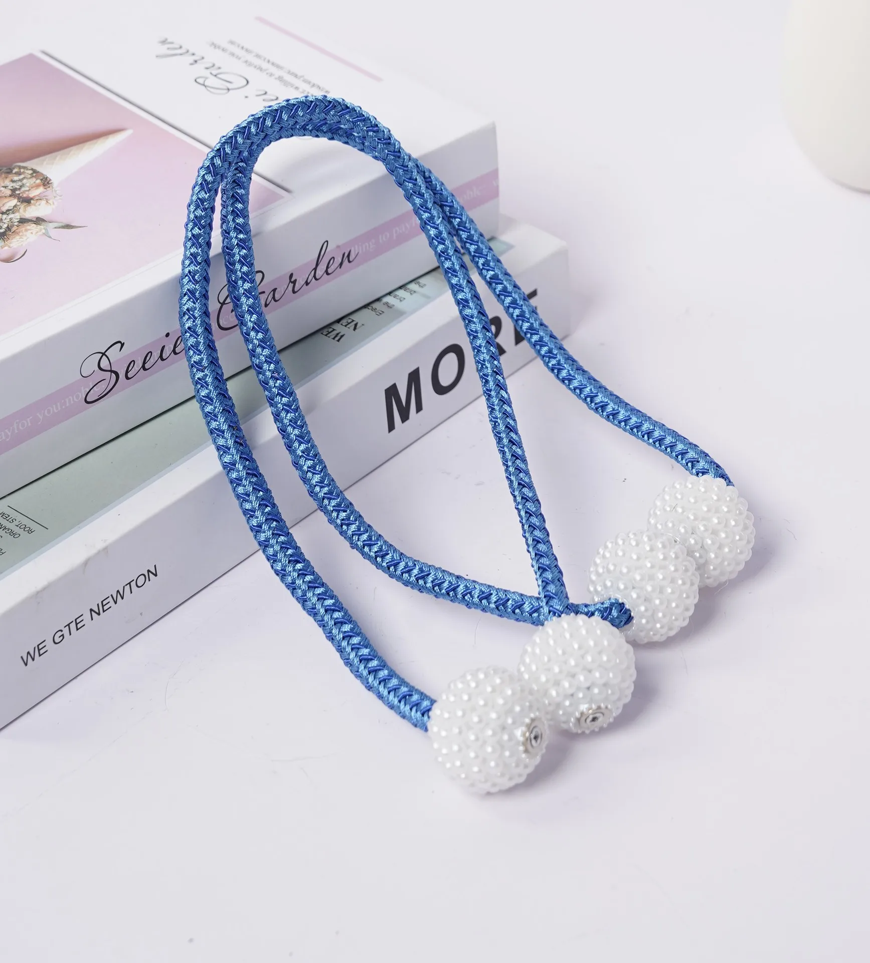 Popular home Drapery decorative support Weave Rope buckle tie back holdback holder Accessories magnetic curtain tiebacks
