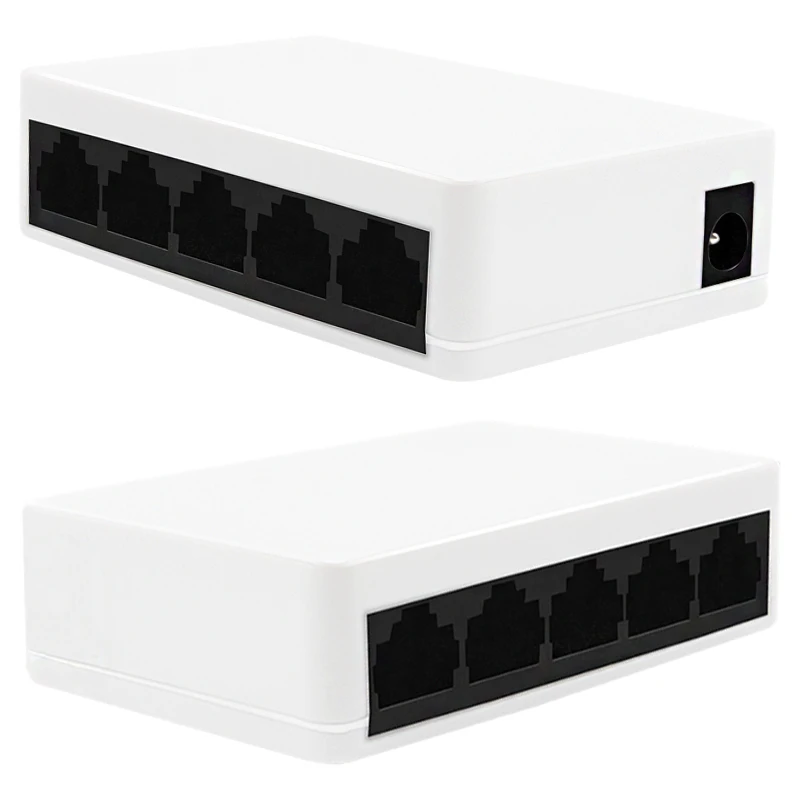 Коммутатор ethernet в пластиковом корпусе, 5/10/100 Мбит/с, 5 портов