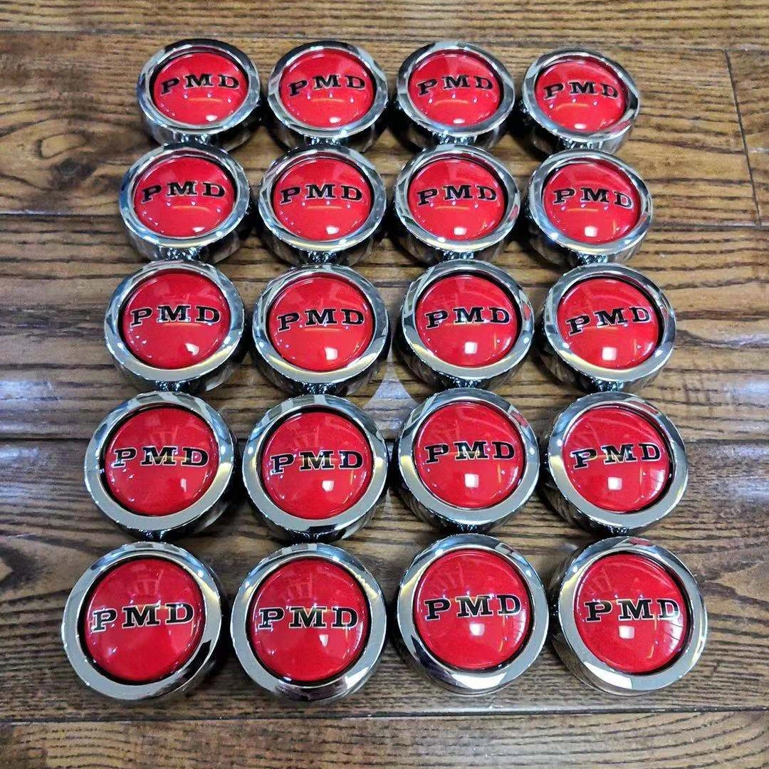 NOS PONTIAC blak PMD red PMD RALLY Firebird Trans Am Center Caps Firebird Trans Am GTO CENTER CAP Black with Red PMD SET