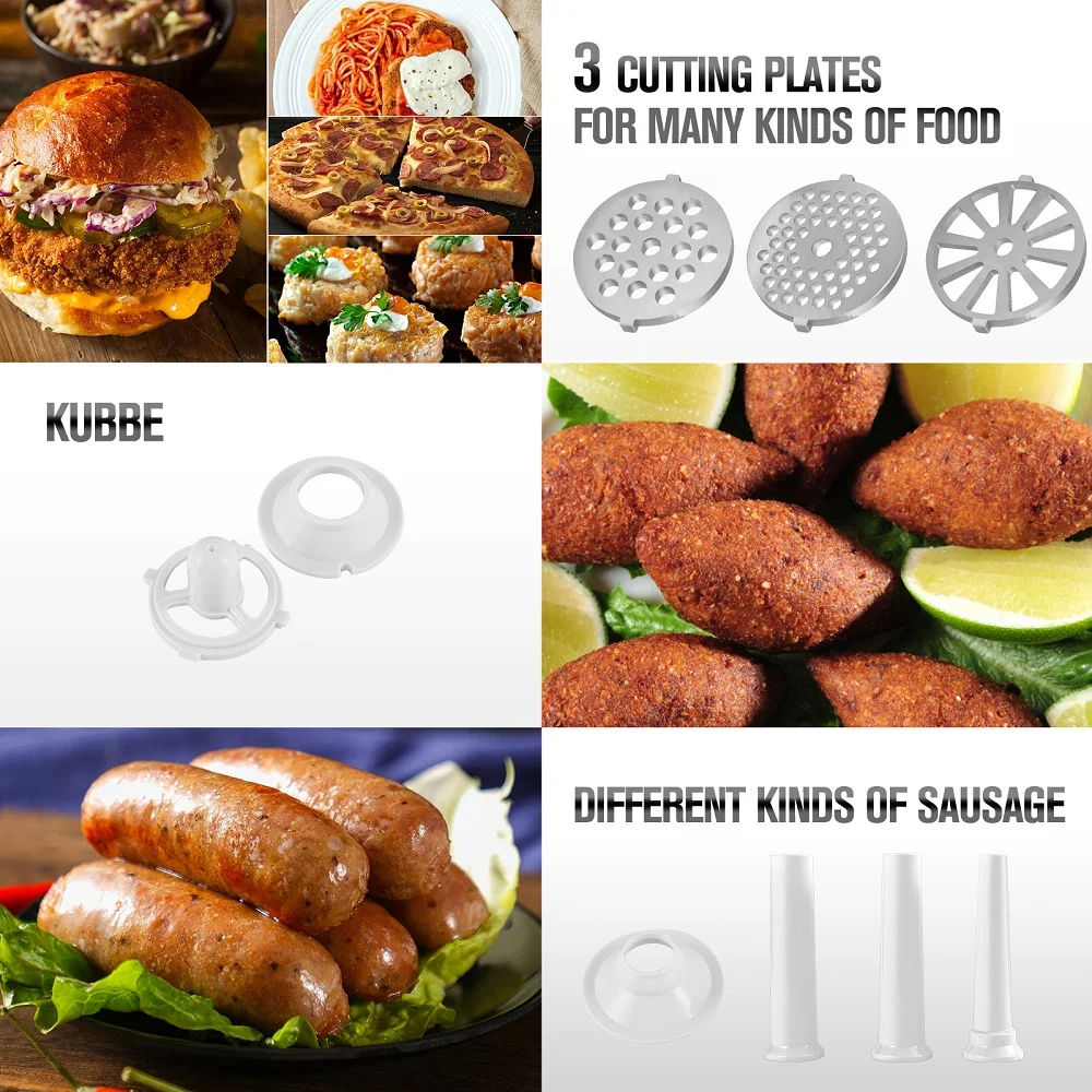 
High Efficiency Multifunctional Home Use Stainless Steel Electric Meat Grinder 