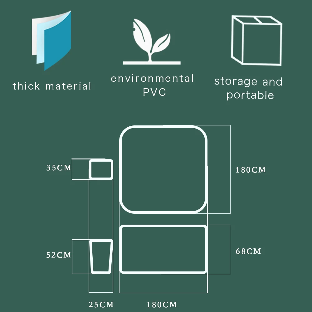 Square Massage Bath Crock Spa Inflatable Hot Tub Outdoor  Spa 180cm X 70cm Sale Smart Power GAL Pump Technical