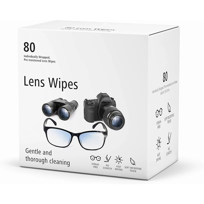 Private Label Glasses Cleaning Wet Wipes Pre Moistened Spectacle Lens Cleaner Wipes For Eyeglasses