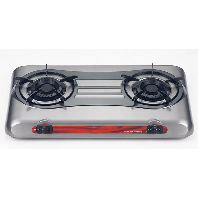 OEM тонкая цифровая живопись двойная горелка из нержавеющей стали супер тонкая плита газовая плита стол