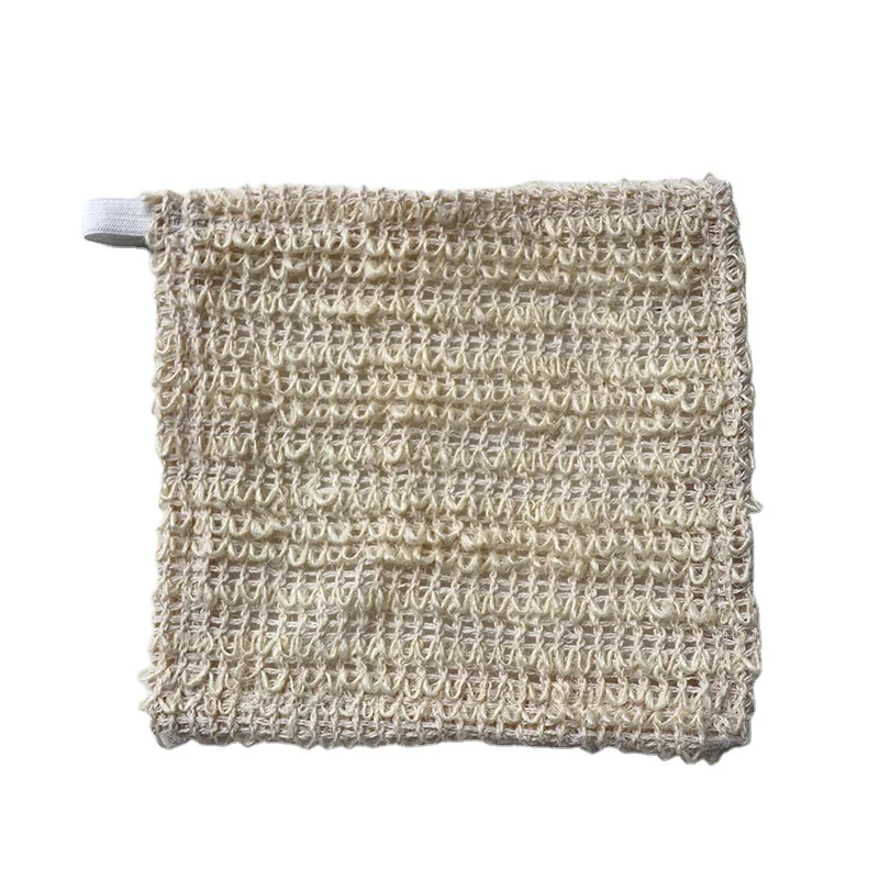 Premium Eco-Friendly Reusable 6*6inch Natural Sisal Washcloth For Body Exfoliating