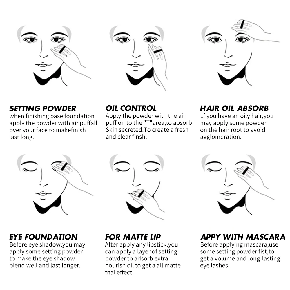 Talc Free Pressed Loose Powder Makeup Setting Powder Matte Vegan Best Face Makeup Loose Setting Powder Private Label