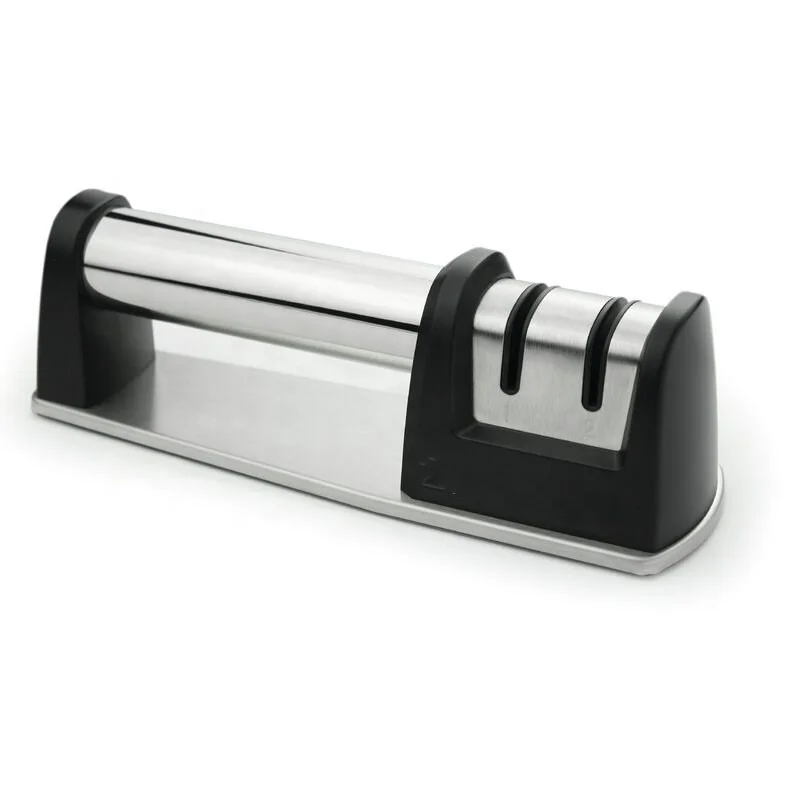 2 Stage Diamond Coated Sharpening with Ceramic Rod - Non-slip Base Sharpening Knife