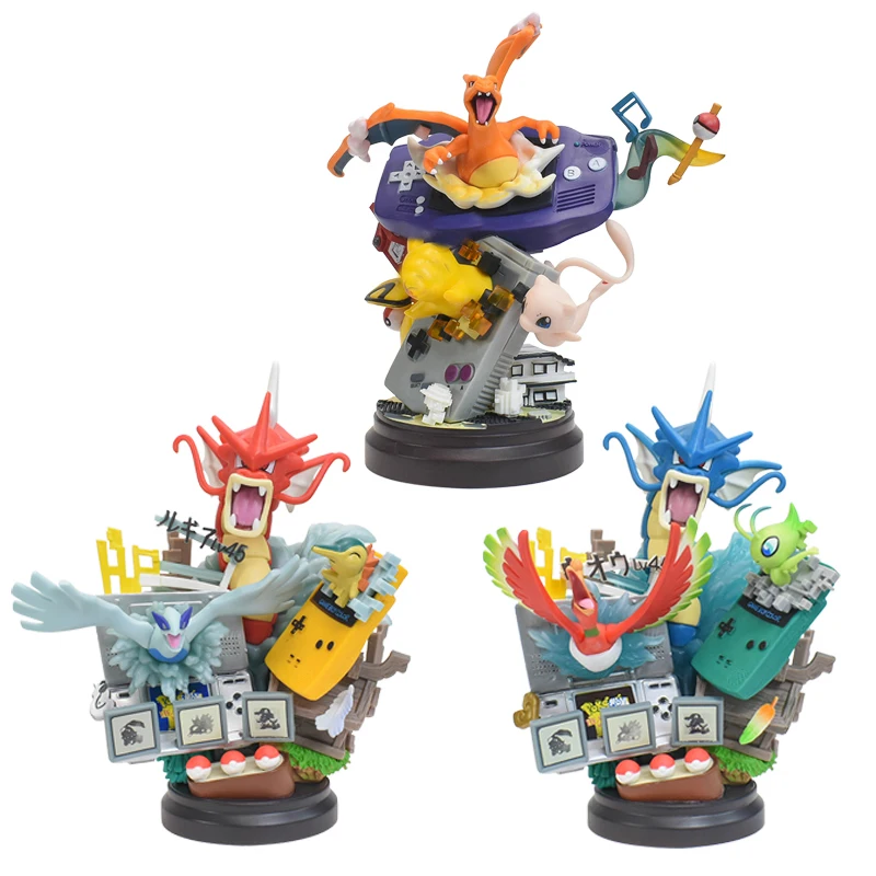 Pokemoned фигурка Ho Oh Gyarados Lugia Chikorita Mew Charizard Статуя Коллекционная из ПВХ модель игрушки подарки для детей