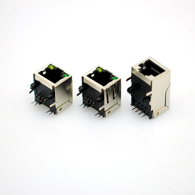 Single port 1*1 RJ45 jack connector female vertical insert type without led  rj45 modular jack No shrapnel