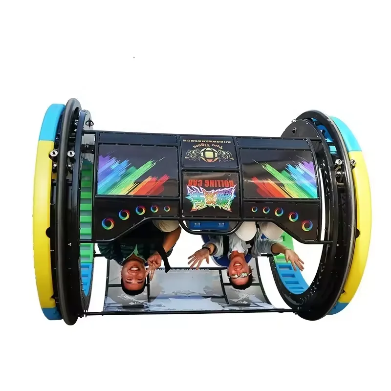 Outdoor Carnival Amusement Rides Exciting 2 Player Remote Control 360 Degree Rolling Car