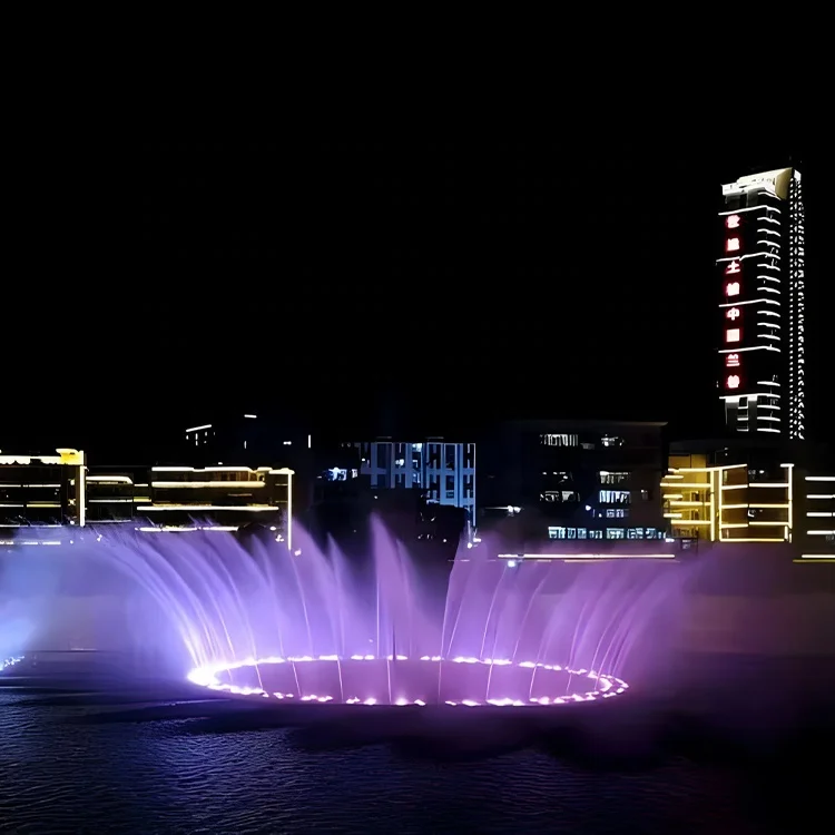 Fenlin factory large colorful led lighted decorative water dancing outdoor music fountain