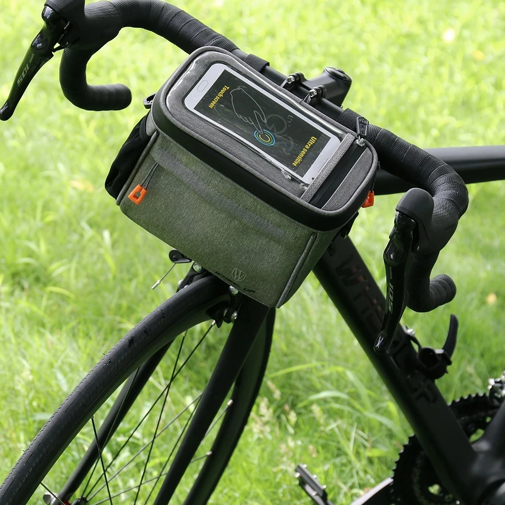  Сумка для велосипеда MTB велосипедные аксессуары ванной комнаты с дождевик 4.2L велосипедный руль фронтальным сенсорным экраном панье
