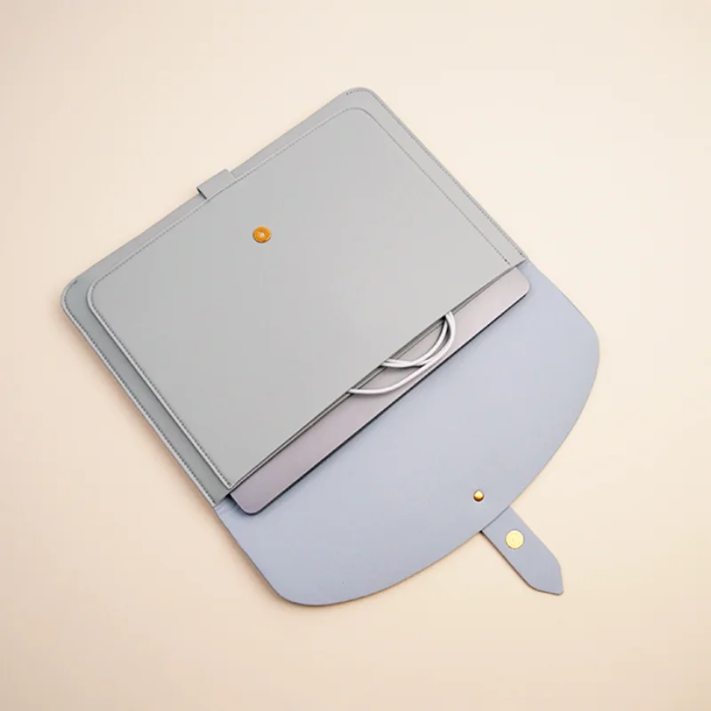 Portable Soft PU Leather Laptop Bag Waterproof Tablet Case Cover Personalized Custom Logo Laptop Sleeve