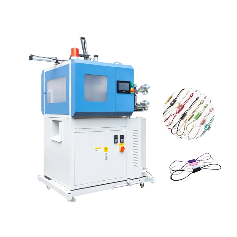 Hang Tag Seal Plastic Lock String Machine security Seal Tag Making Machine   Desktop Hang Tag String Injection Molding Machinery