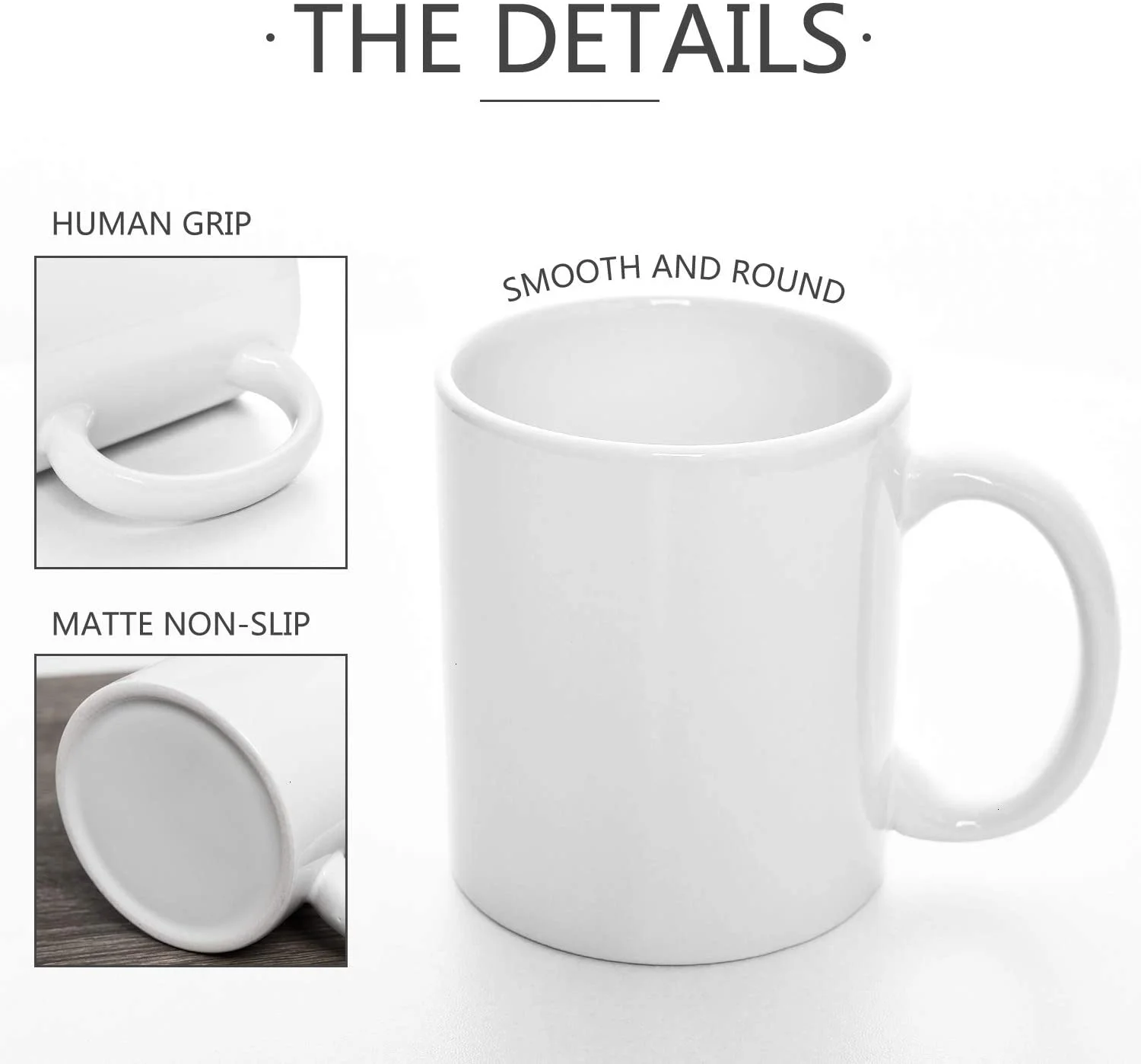2022 US Wholesale  Sublimation 11oz White Blank porcelain Ceramic Mugs Coated Plain White Mugs for coffee tea milk