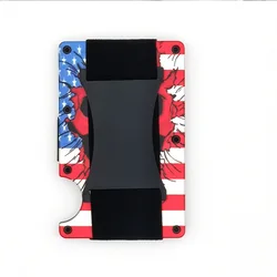 Customized Minimalist Mens Wallet Front Pocket RFID Blocking Aluminum Metal Card Holder