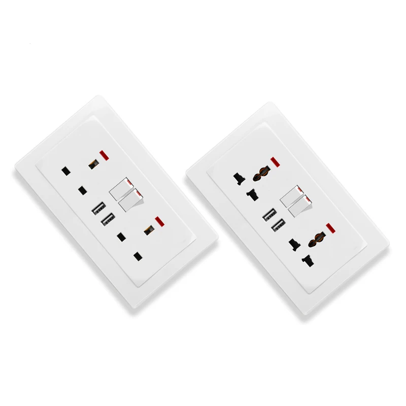 A4 Wall Switch socket 20A double pole Switch control water heater 220v~