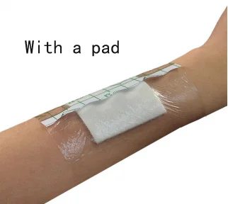 Most Selling Medical Use Transparent IV Dressing PU Film Infusion Dressing Cannula Fixation Dressing