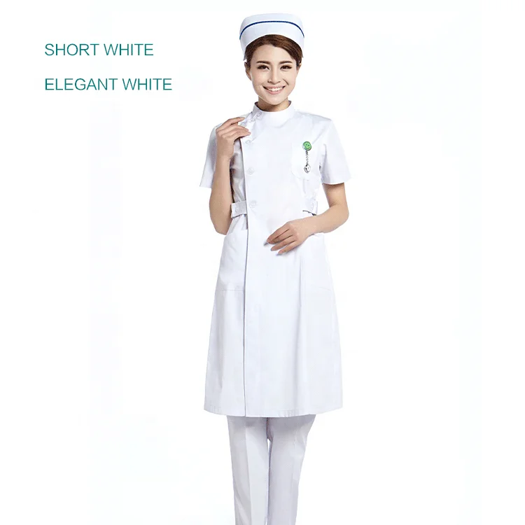 Manufacturer hospital uniform short sleeve staff nurse uniform/custom cotton nurse uniform picture nursing white