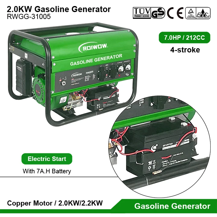 2.0KW Portable Petrol Engine Generator Set Price Gas Generator For Home House Small Gasoline Power Electric Generators