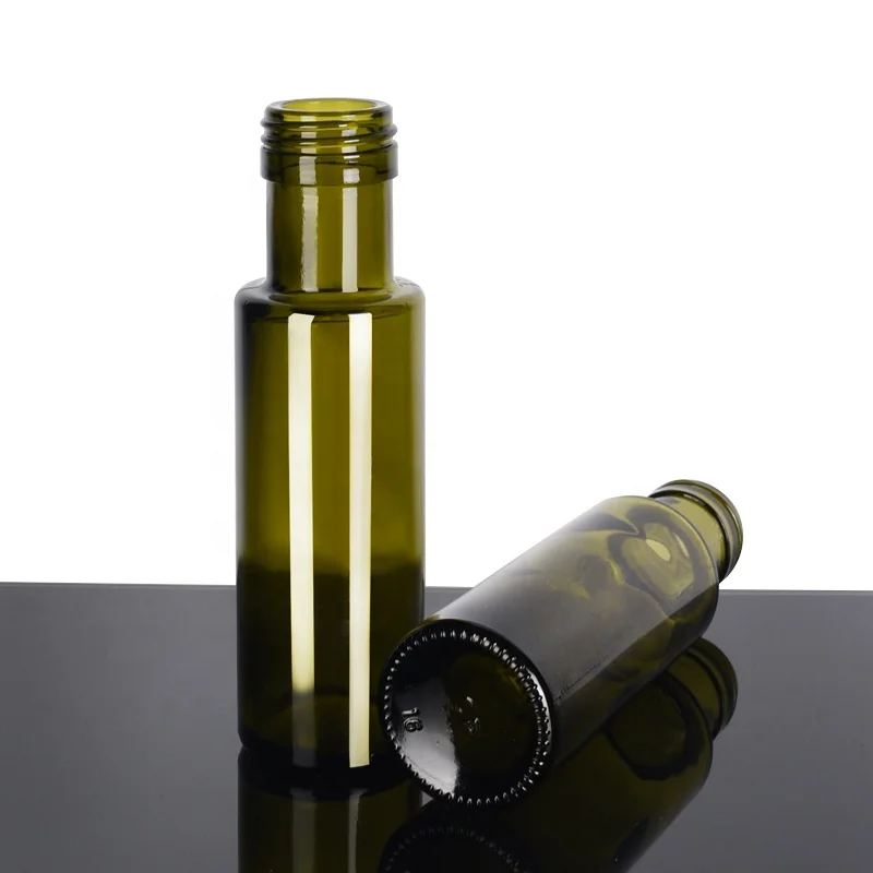 Ru Star Kitchen Accessories Amber Green 100ml Olive Oil Vinegar Glass Bottle With Screw Cap