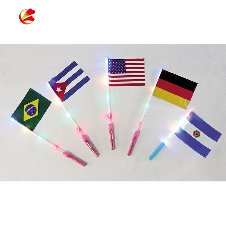 Оптовая продажа, дешевый ручной светодиодный флаг с подсветкой, баннер с толстым пластиковым полюсом