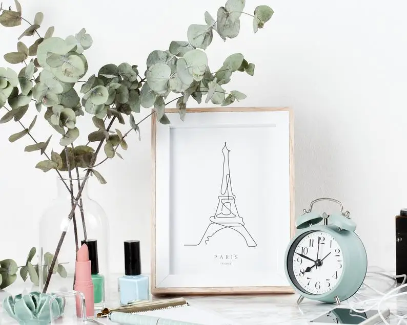 Paris Wall Art Tower Print Art France Modern Canvas Wall Art For Home Decor Living Room