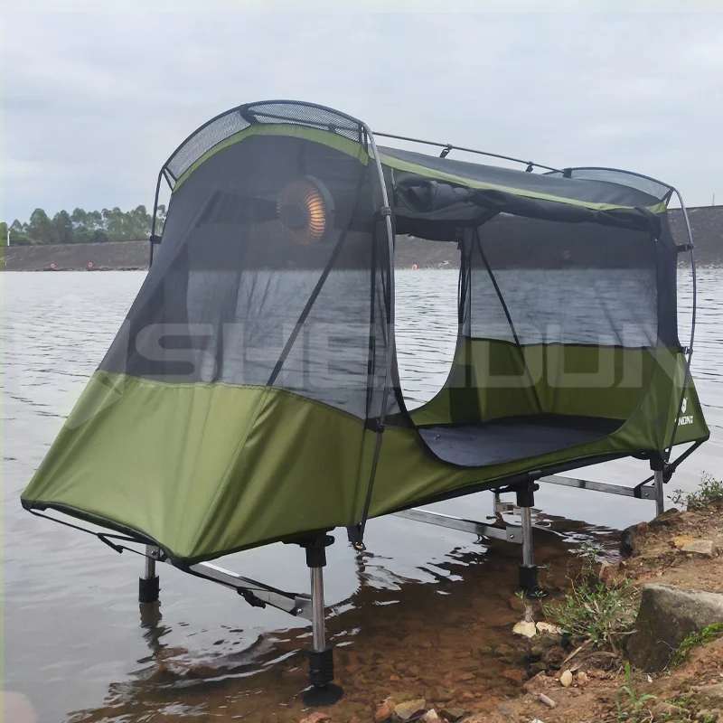 Portable canvas wholesale off ground swag tent waterproof outdoor camping tent folding bed off the ground tent jungle fishing