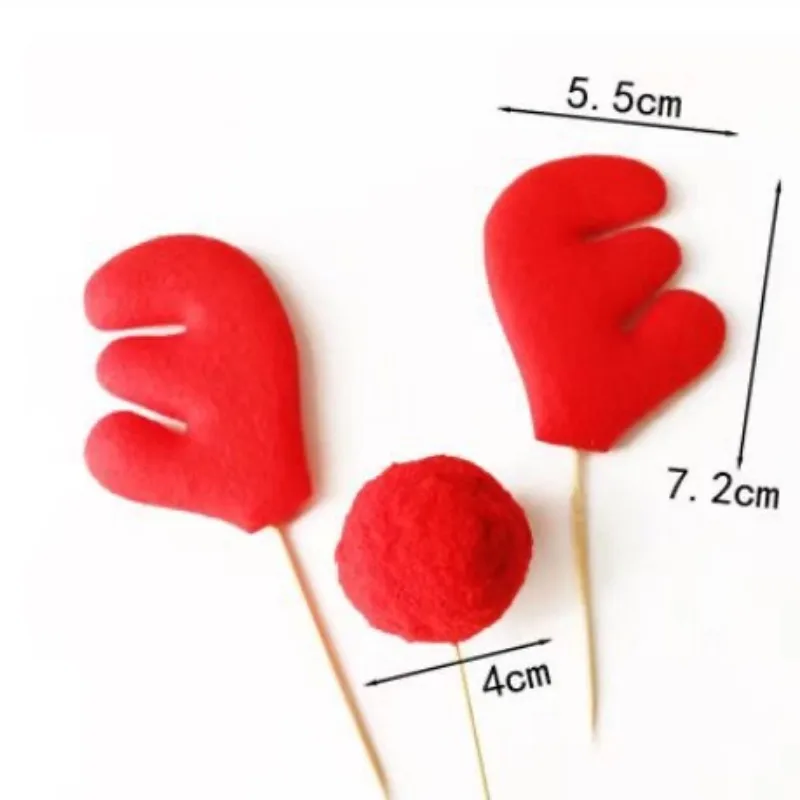 Christmas bear Merry Christmas stuffed elk antler Christmas baking cake decoration suppliers