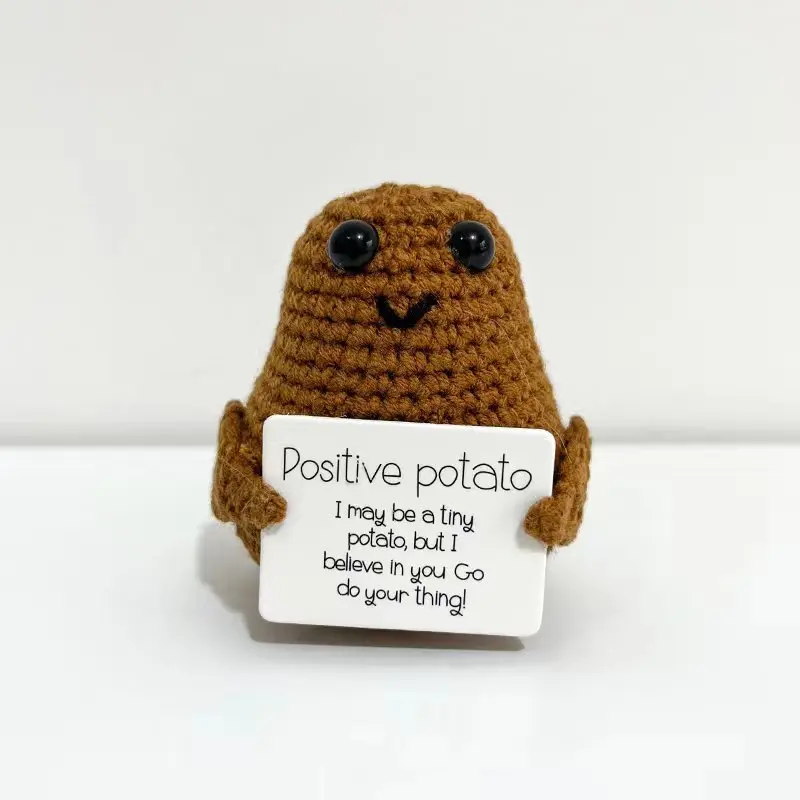 Funny Handmade Emotional Support Pickled Cucumber Gift Cute Crochet Christmas Pickle Knitting Doll Reduce Pressure Pickle Toy