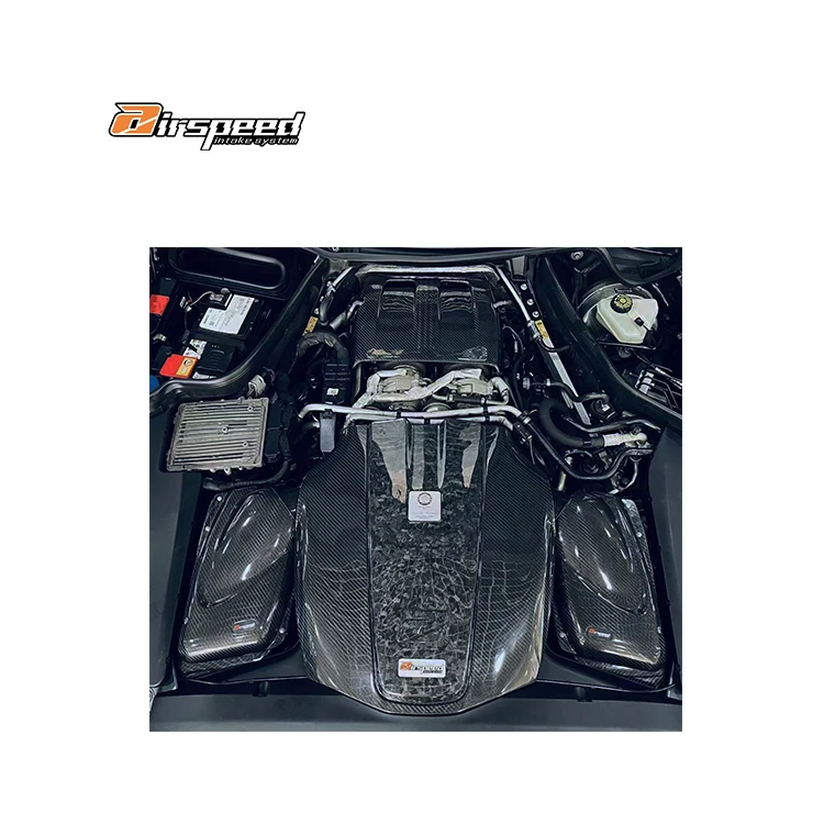 Воздухозаборники Airspeed Brand Auto Engine Systems 100% из сухого углеродного волокна для BENZ AMG GT 4