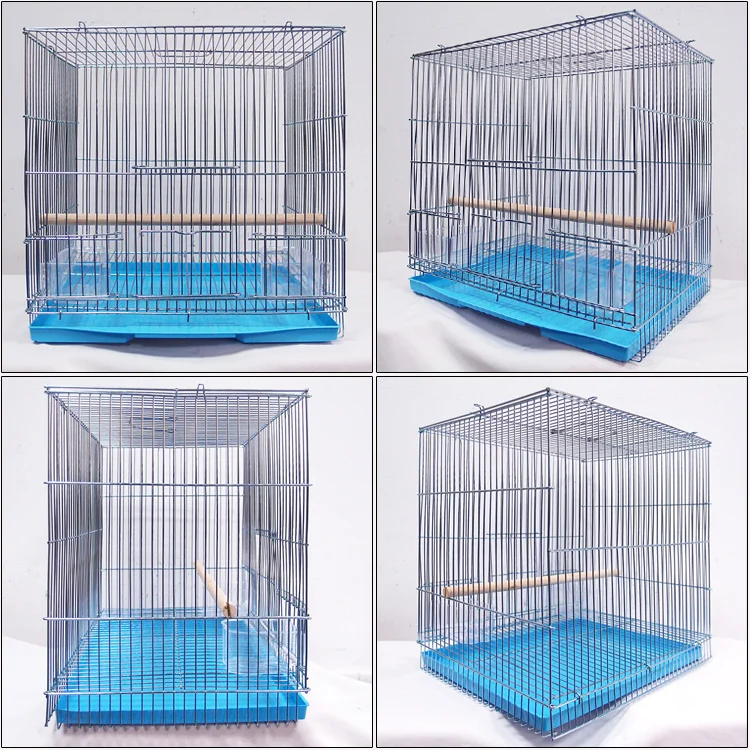 Luxury metal stainless bird cages outdoor nest parrots canary stand aviary budgie finches carrier with tray