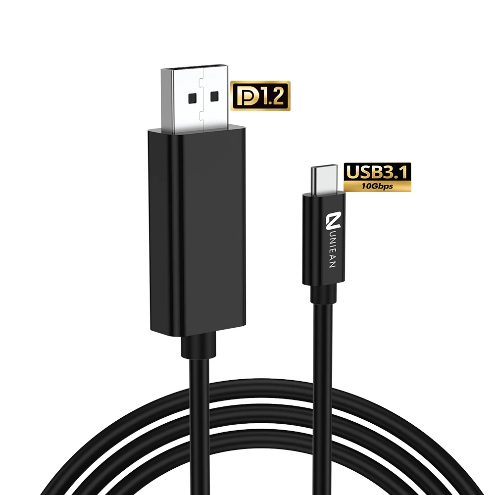 2024 New Arrival ABS Shell USB Type C to DisplayPort Cable 4K DP 1.2 Cable DisplayPort Cables for Laptop PC TV Gaming Monitor