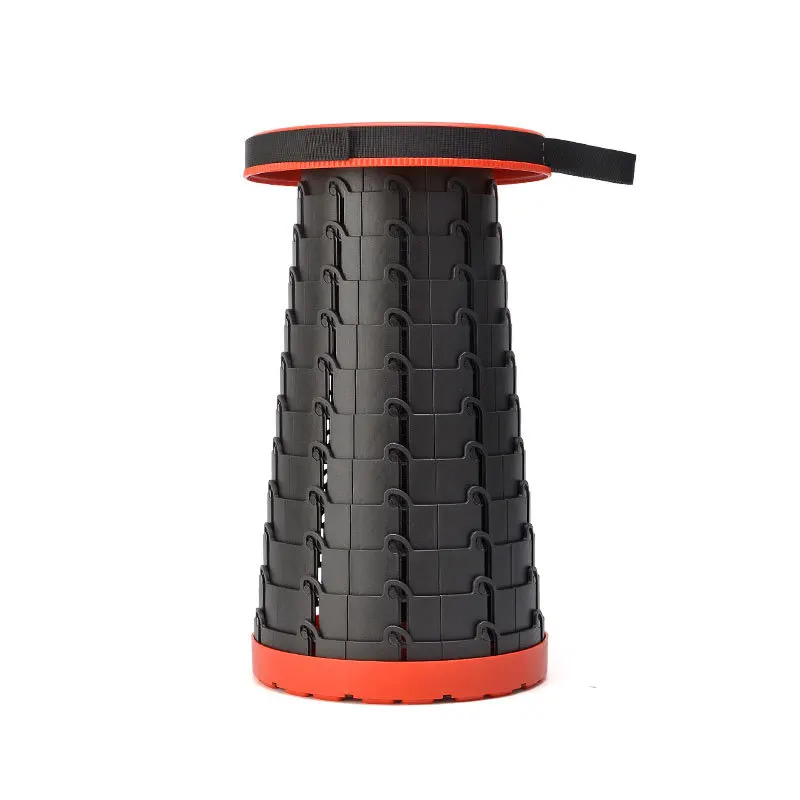 Outdoor portable folding stool Retractable camping collapsible stool lightweight plastic stool