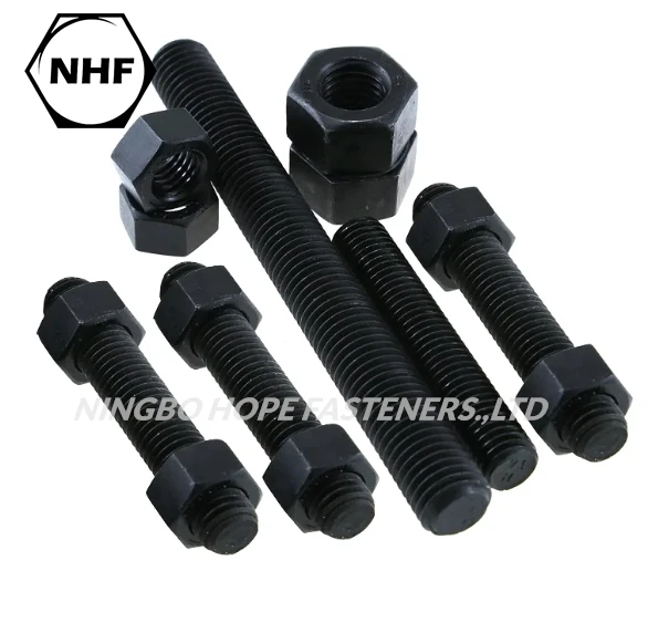 A193  B7 thread bar and A194-2H heavy hex nuts, Black,Fasteners Manufacturers