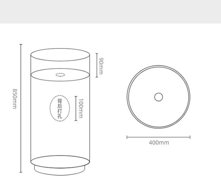 Hotel floor type circular column basin Stainless Steel Basin Sinks