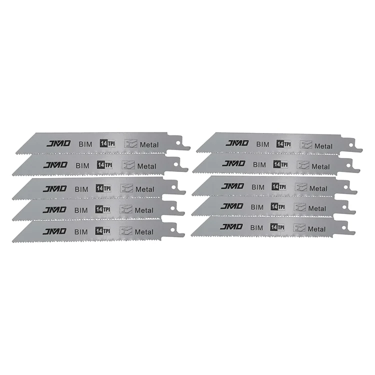 
JMD-10PC S922BF 6 дюймов до 14 ти лет BIM(M2 + D6A) лезвие пилы с возвратно-поступательным движением полотна для чугуна с шаровидным графитом/плазменной резки металла 1800R-7 