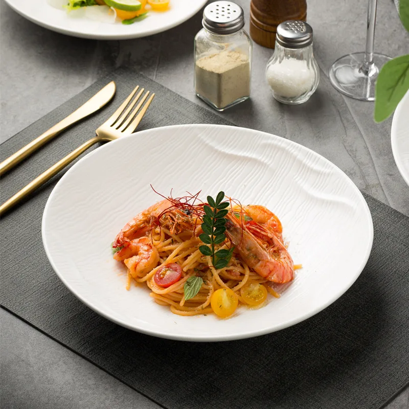 Creative home high-end deep plate minimalist pasta restaurant ins style hotel ceramic tableware