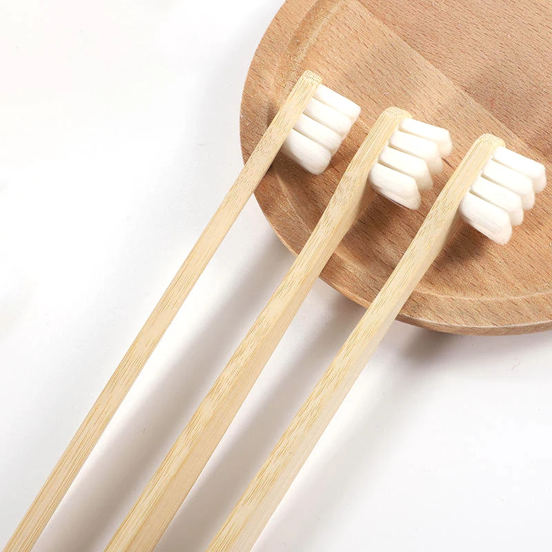 Eco-Friendly Biodegradable Adult Kids Children Nano Extra Soft Bristles Reusable Home Hotel Bamboo Wooden Toothbrush