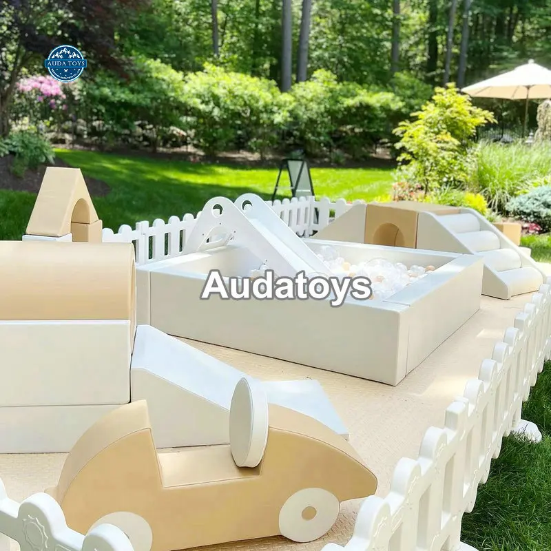 Natural and nude Kids Party Commercial Soft Play Equipment Package Set