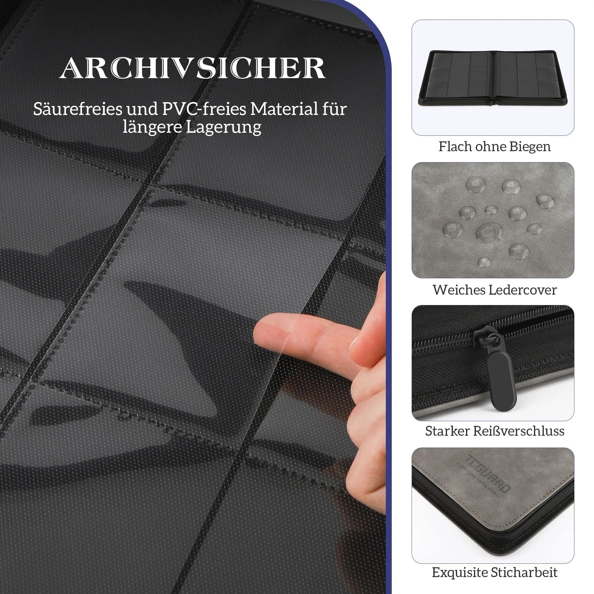 Custom Color Cover Trading Card Binder 9 Pocket PU Cover Card Collection Binder for YuGiOh MTG TCG Game Sports Cards Album