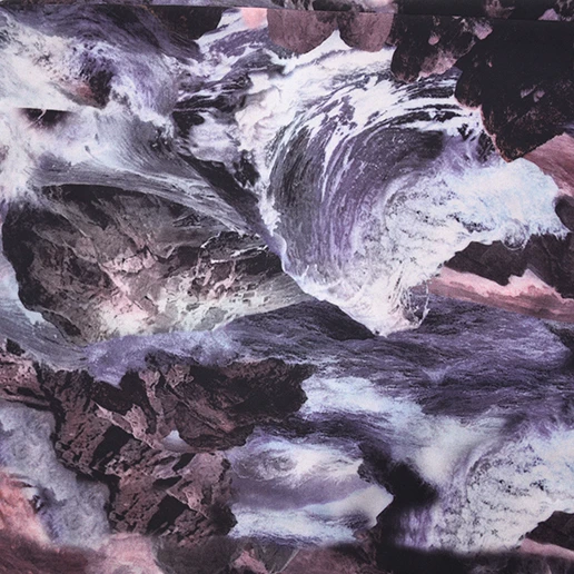 
Stock 50D 100% polyester scenery pattern digital printed chiffon satin crepe fabric 