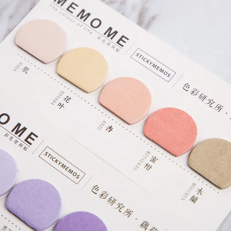 Office school stationery colorful reusable memo sticker removable mini sticky note