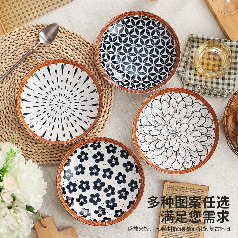 8 inch Creative Restoring ancient ways Ceramic Plate Porcelain Deep Plate