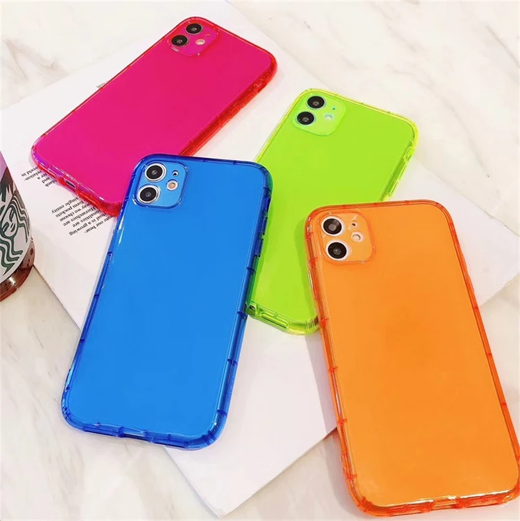 Cheap Crystal Candy Colors Luxury Slim Transparent Soft TPU Smartphone wholesale Case For iphone 11/11 pro
