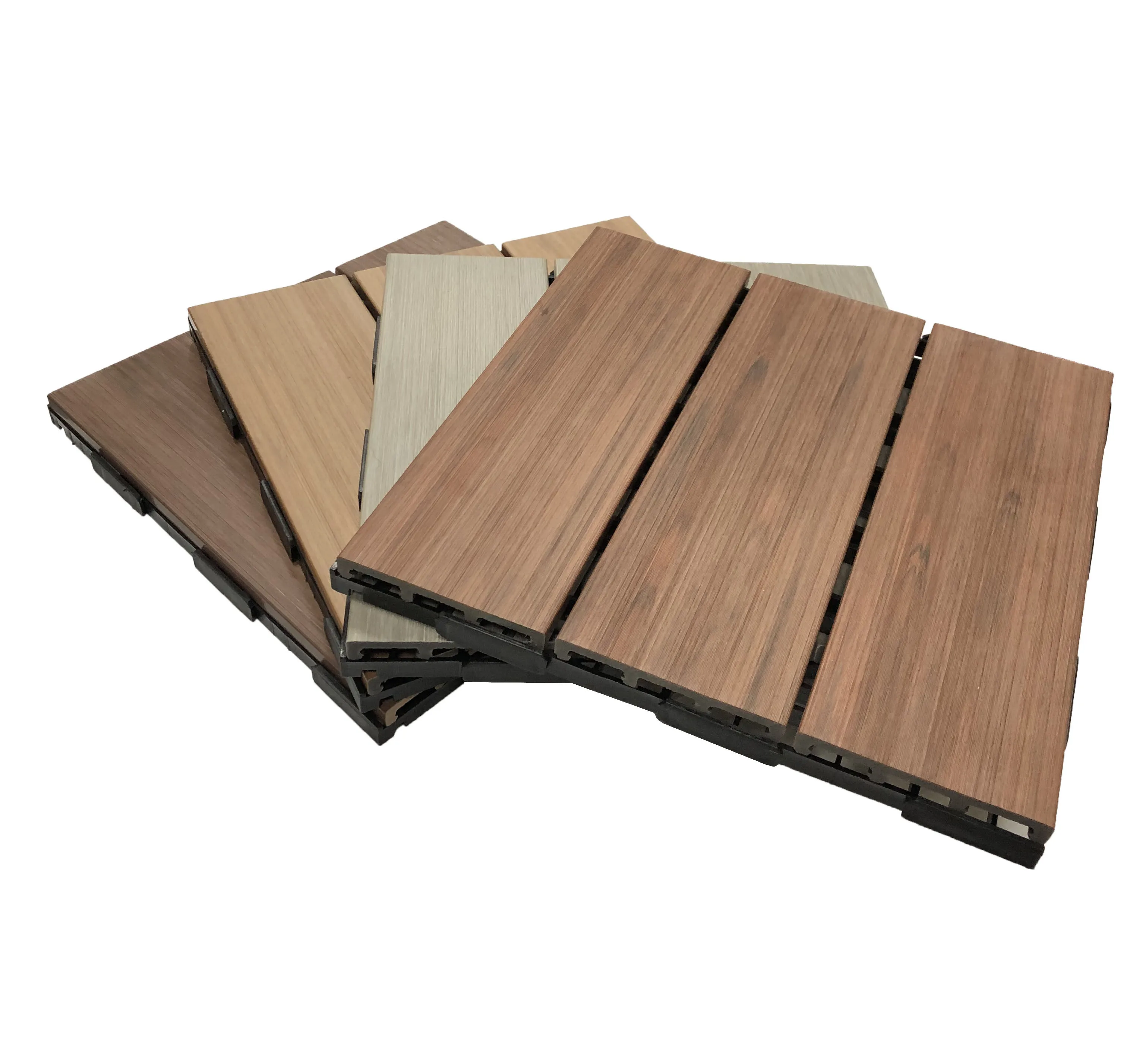 
Foshan Senlue WPC Factory Cheap Price High quality Teak Outdoor Parquet Composite Decking Floor 