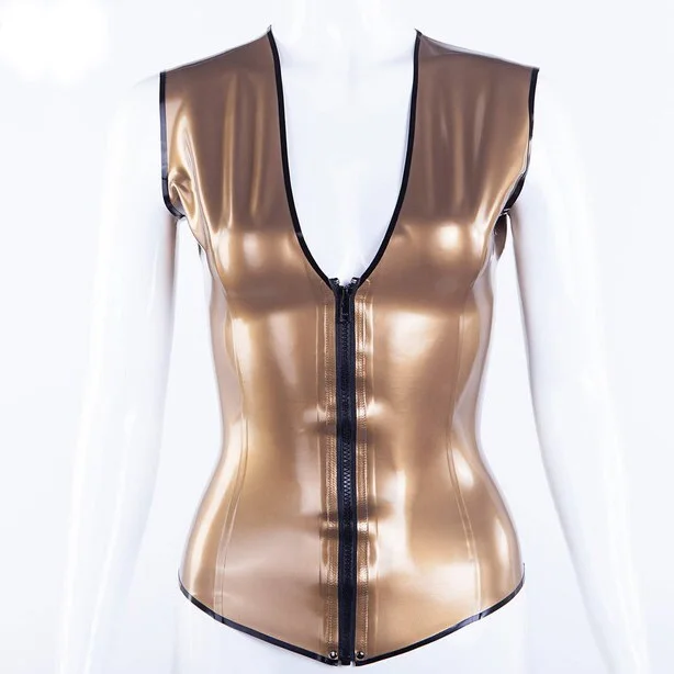 100%Latex Rubber Gummi Lady Dress Skirt Catsuit Suit Party Red Size XS-XXL