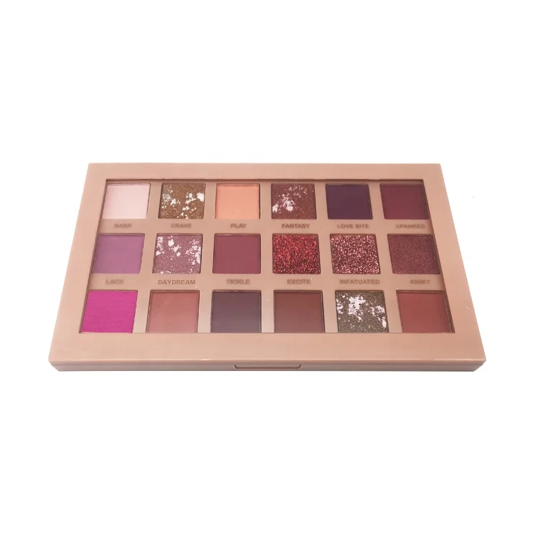 Wholesale OEM/ ODM high pigment 18 colors make up eye shadow palette no brand