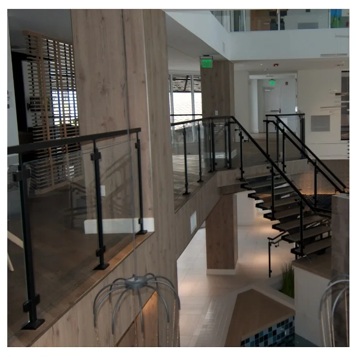 TAKA Modern Design Balustrade Handrails Balcony Glass Railing and Deck Glass Railing System
