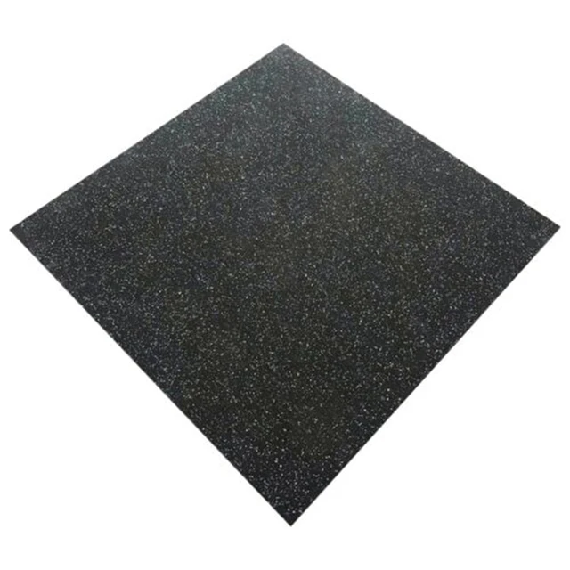 15mm Black Rubber Gym Flooring Tiles 1m x 1m