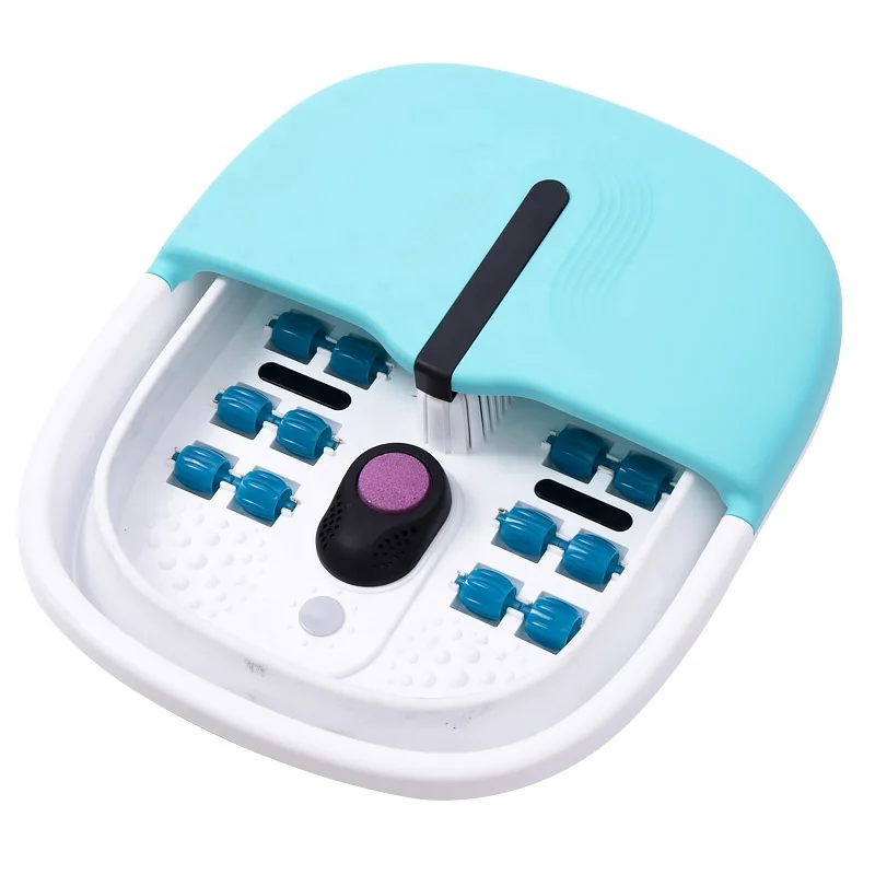 Wireless Home Use Heated Electric Bubble Collapsible Foot Spa Bath Massager for Tired Feet Stress Relief
